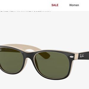 Ray-Ban Wayfarer Black & Beige/Nude Sunglasses